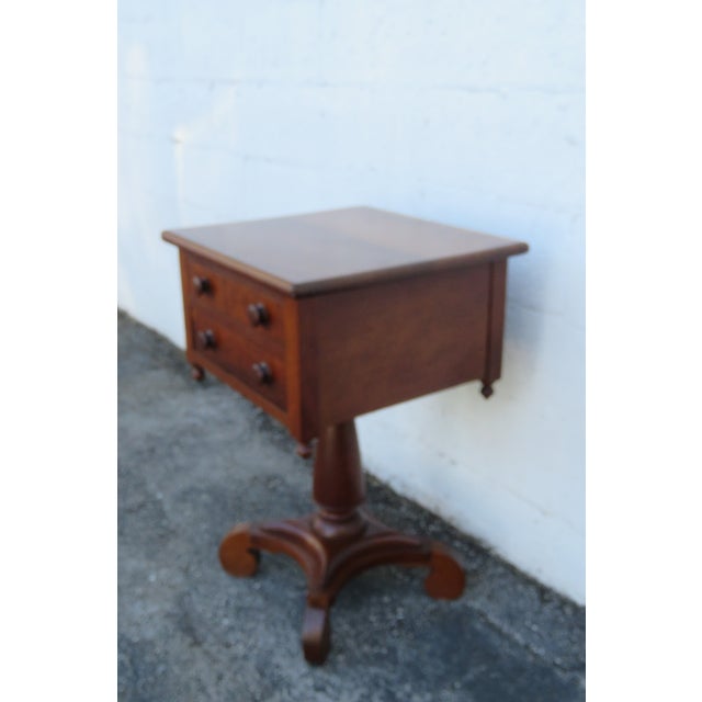 Brown Empire Late 1800s Large Nightstand Side End Bedside Table 6278 For Sale - Image 8 of 18