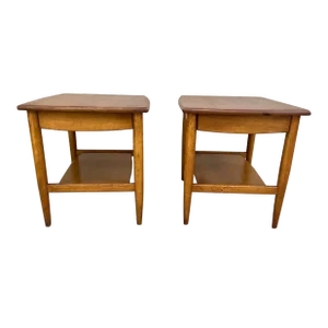 Pair of Conant Ball Mid Century Maple Side End Tables, Circa 1950s