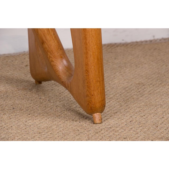 Large Extendable Dining Table in Oak by Guillerme et Chambron for Votre Maison, 1960s For Sale - Image 12 of 18