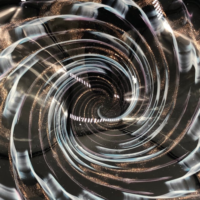 Murano Fratella Toso Glass Bowl/Compote - Balboa Venetian Glass For Sale In New York - Image 6 of 10