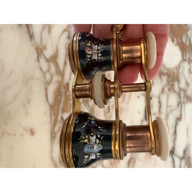Antique French Enamel Opera Glasses Greviere Paris For Sale - Image 6 of 12