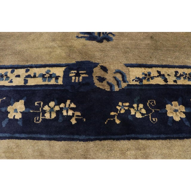Antique Chinese Peking Rug - 08'03 x 09'07 For Sale - Image 4 of 10