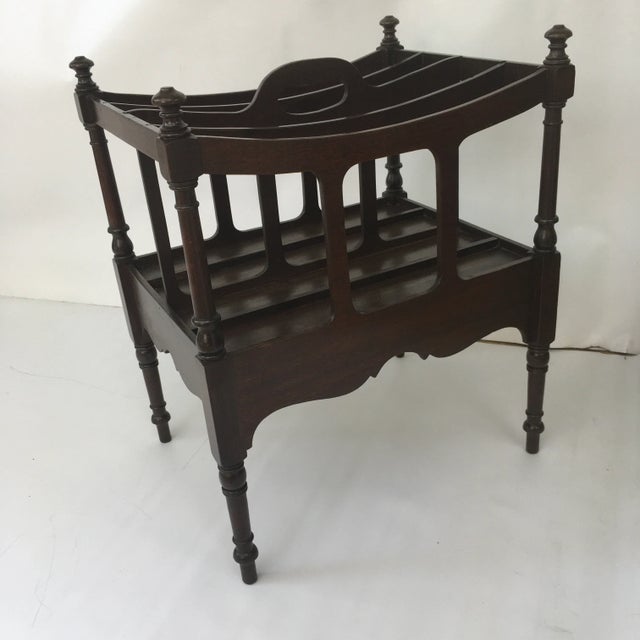 Wood Early 20th Century Colonial Walnut Canterbury For Sale - Image 7 of 9