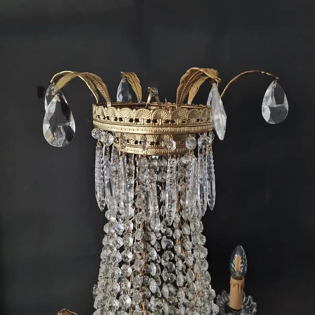 Lüstre a Corbeille Chandelier, 1890s For Sale - Image 7 of 11