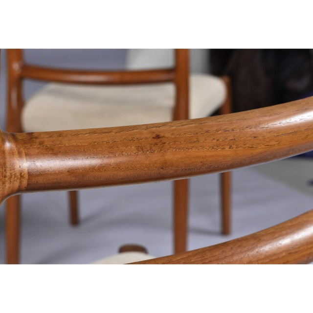 6 Original j.l. Møller Model 85 Danish Teak Ladderback Dining Chairs For Sale - Image 14 of 17
