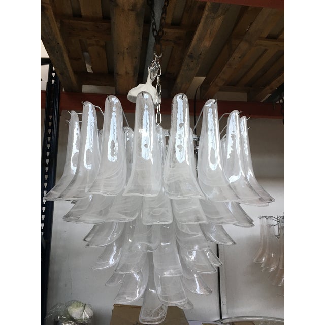 2020s Contemporary Murano Glass Chandelier Italian Sella Alabastro For Sale - Image 5 of 6