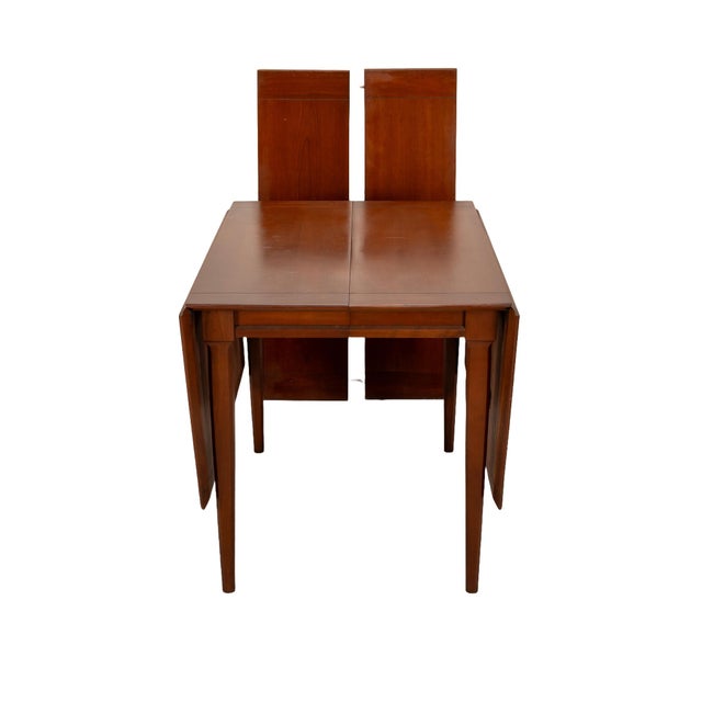 1960s Mid Century Modern Compact Drop Leaf Table W/ Two Additional ...
