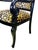 Vintage French Style Lacquer Wood Chair W/ Animal Print Fabric For Sale - Image 4 of 10
