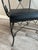 Samuel Copelon 1950s Rare Samuel Copelon Iron Accent Armchair With Diamond Back and Brass Finials For Sale - Image 4 of 8