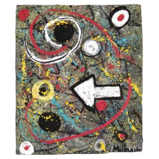 Domingo Millan, Composition, 1986, Mixed Media on Paper For Sale