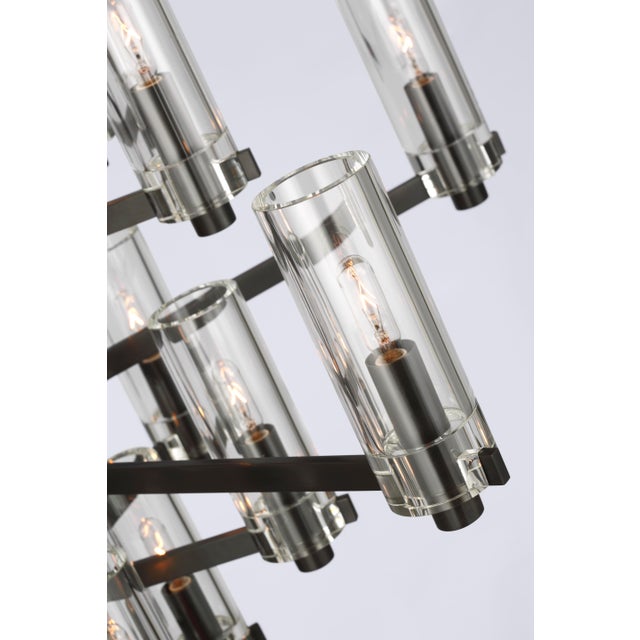 Visual Comfort Chapman & Myers for Visual Comfort Signature Sonnet Large Chandelier in Bronze with Clear Glass For Sale - Image 4 of 5