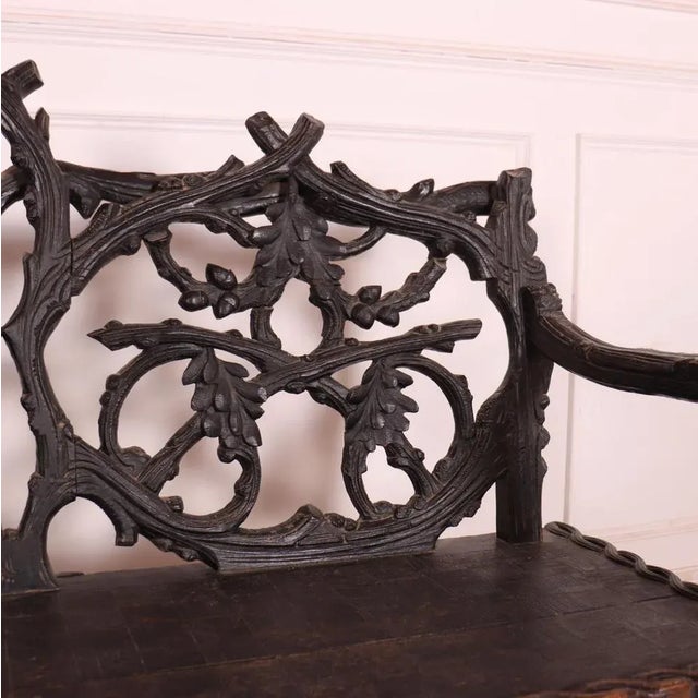 Victorian Black Forest Bench For Sale - Image 5 of 11