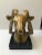 Mid-Century Modern Brass Ram's Head With Marble Base For Sale - Image 3 of 5