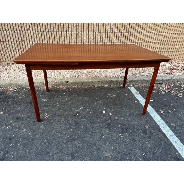 Mid Century Danish Teak Draw Leaf Dining Table. 1960s. Unmarked but well made, rich wood grain Approximate measures Height...
