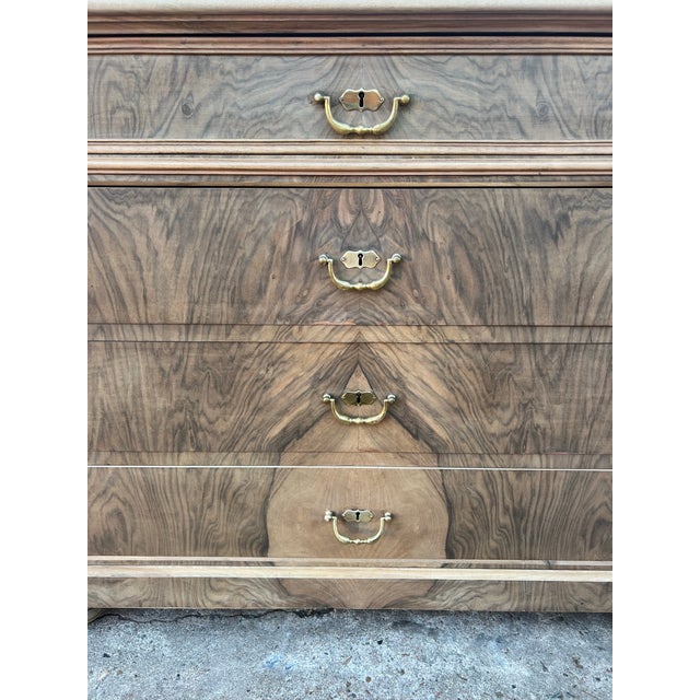 French 19th Century Louis Philippe Bleached Burl Walnut Commode For Sale - Image 12 of 12