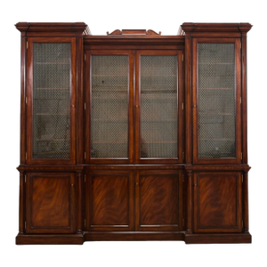 Ralph Lauren Noble Estate Mahogany Breakfront Bookcase Cabinet