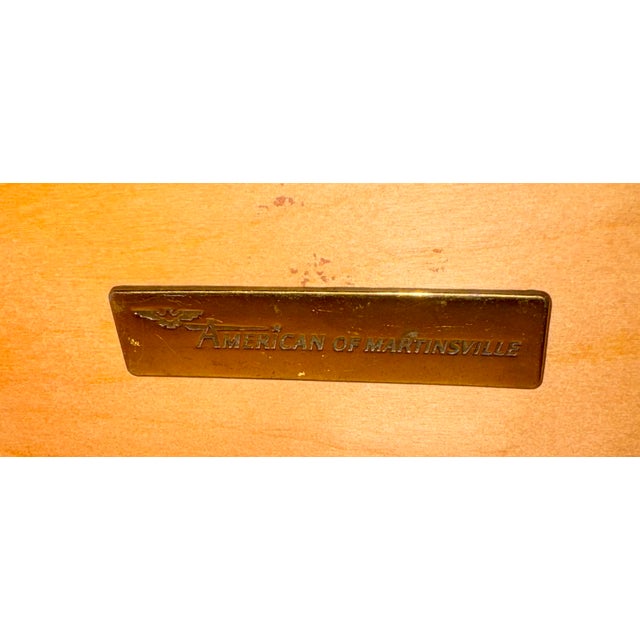 American of Martinsville Authenticated Vintage American of Martinsville Black Lacquer Asian Credenza Buffet For Sale - Image 4 of 4