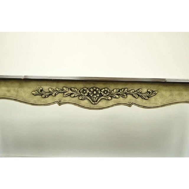 Vintage French Country Louis XV Style Console Hall Table and Pair Stools Benches For Sale - Image 12 of 12