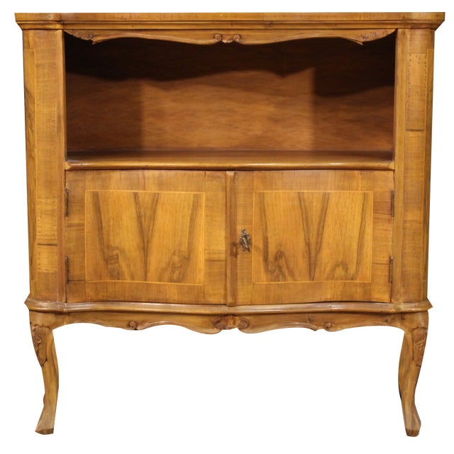 Venetian Sideboard in Walnut, Burl, Beech and Maple, 1950s For Sale