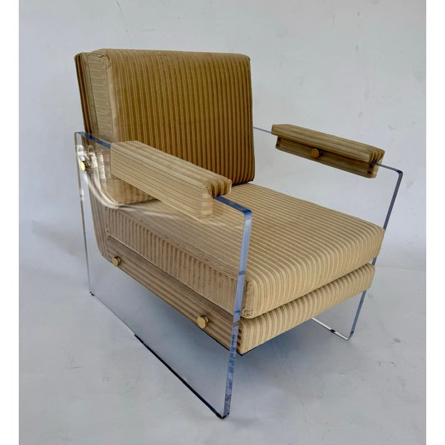 1980s 1980’s Pair Lucite Armchairs For Sale - Image 5 of 7