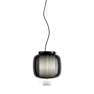 Manila T Pe Grey Textile Suspension Lamp by Sebastian Herkner for Parachilna For Sale