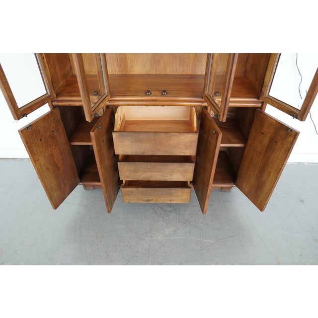 Wood Vintage Drexel Accolade II Illuminated China Cabinet For Sale - Image 7 of 15