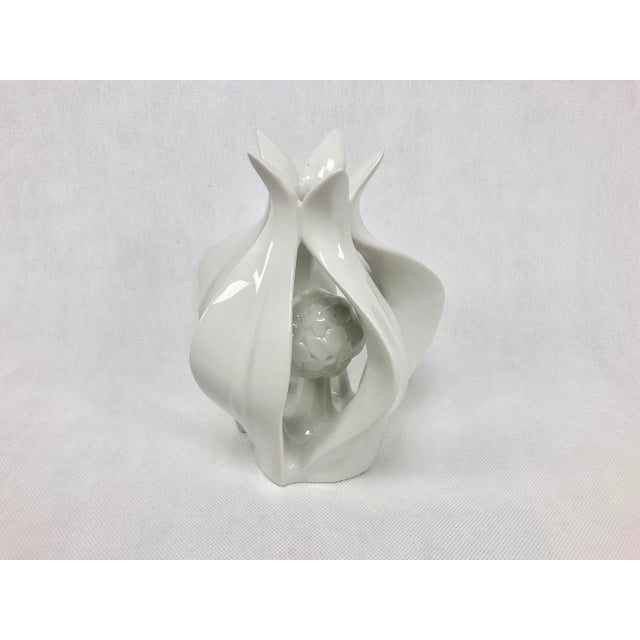 White Lotos Flower Figurine from Royal Dux Bohemia, 1960s For Sale - Image 8 of 9