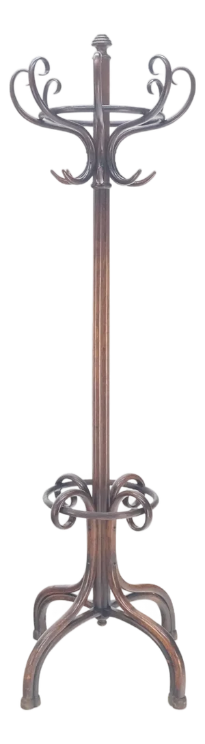 Very Fine c1920s Thonet Atr. Bent Beechwood Revolving Coat Rack