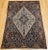 Persian Vintage Persian Malayer Area Rug, Handwoven Geometric Medallion Pattern, Ivory & Navy, 5’ X 7’ For Sale - Image 3 of 3