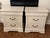 Linen Pair of Three-Drawer Traditional Nightstands in Natural Linen For Sale - Image 8 of 11
