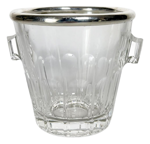 Glass and Silver Ice Bucket, France, 1970s