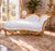 Gold 1970s Artisan Louis XVI Gold Beech Leather Chaise For Sale - Image 8 of 8