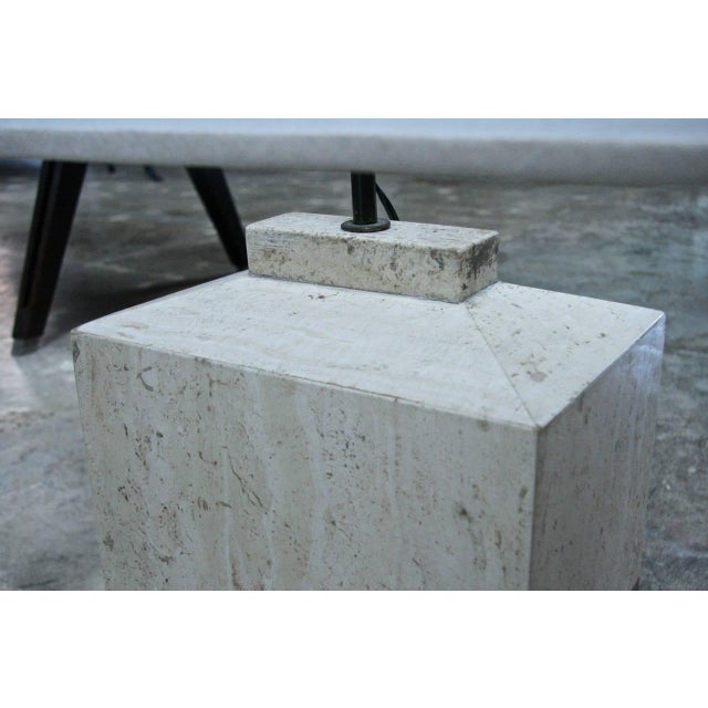 Italian Oversized Marble Lamps - a Pair For Sale - Image 4 of 9