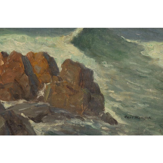 Coastal Aleksei Vasilievich Von Hanzen (1876-1937) Signed Oil Painting Seascape Coast For Sale - Image 3 of 7