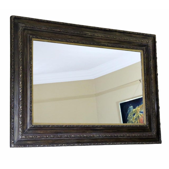 Antique Gilt and Oak Finished Overmantle Wall Mirror, 1800s For Sale - Image 9 of 9