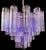 Murano Glass Tube Chandelier with 36 Amethyst Glass Tube, 1990s For Sale - Image 10 of 11