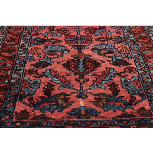 Early 20th Century Pink Antique Persian Lilihan Rug Runner, 02'07 X 20'01 For Sale - Image 5 of 10