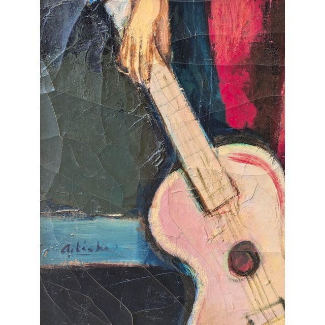 Modern figurative portrait painting by the iconic Houston based artist David Adickes. The work features three of his...