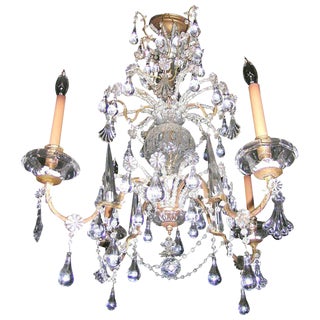 Late 19th Century Vintage French Crystal Chandelier For Sale