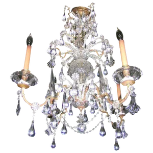 Late 19th Century Vintage French Crystal Chandelier