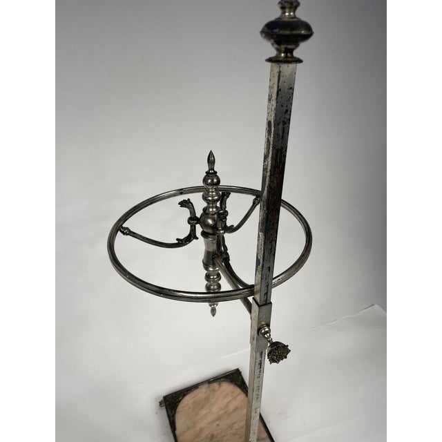 Liberty Umbrella Holder in Pink Marble and Silver Metal, 1920s For Sale - Image 12 of 15