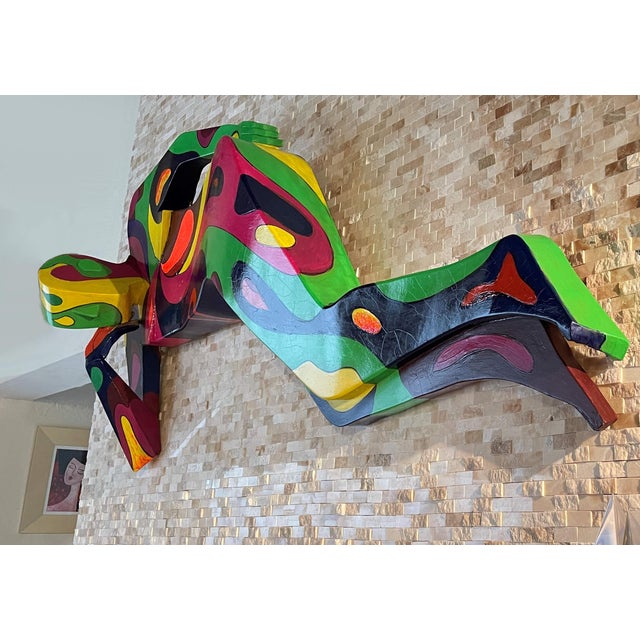 Monumental Resin Male Sculpture or Wall Hanging For Sale - Image 4 of 5