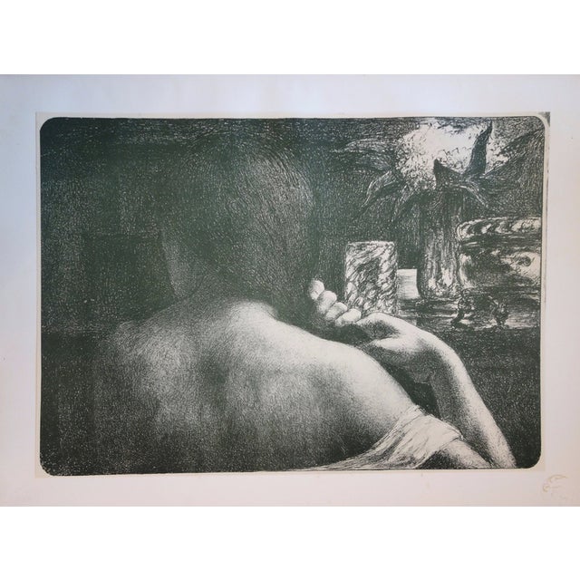 Jules Flandrin, The Hair, Original Lithograph, 1897 For Sale
