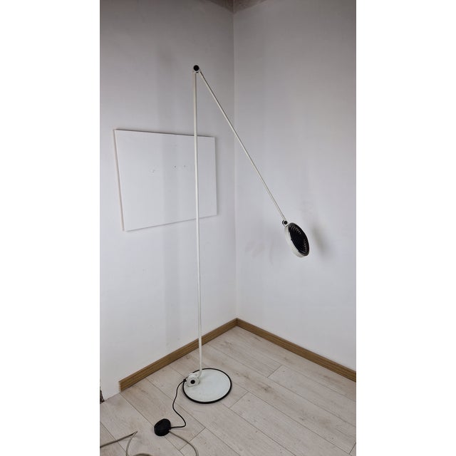 Mid-Century Modern Vintage Elledue Floor Lamp in Painted Metal by Tommaso Cimini for Lumina, 1980s For Sale - Image 3 of 9
