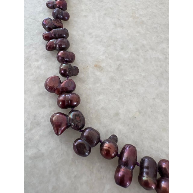 1990s Freshwater Pearl Beaded Necklace For Sale - Image 5 of 6