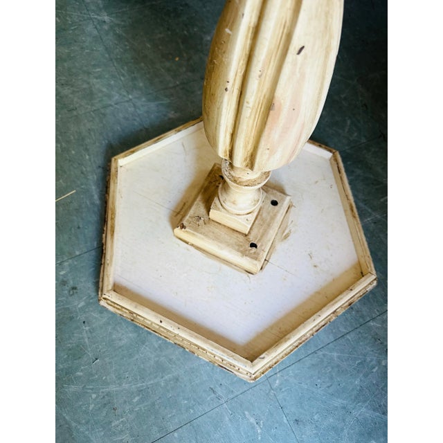 Rustic Primitive Rustic Chippy Paint Wooden Side Table For Sale - Image 3 of 8