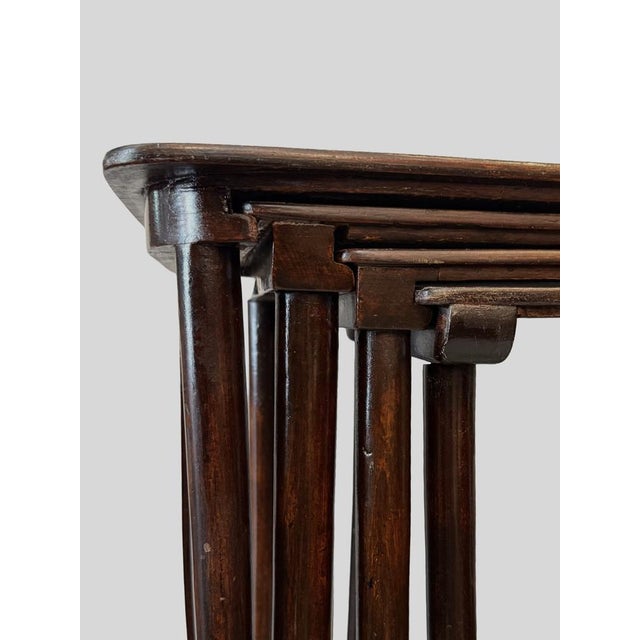 Antique Secessionist Austrian Bentwood Nesting Tables by J&J Kohn, 1900s, Set of 4 For Sale - Image 4 of 18