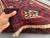 Red Vintage Afghan Hand-Knotted Wool Runner Rug | Tribal Red & Black Geometric Rug For Sale - Image 8 of 10