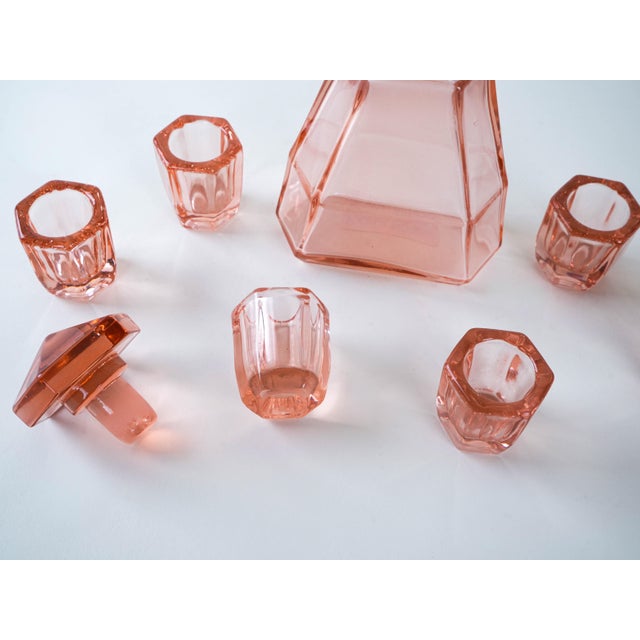 Glass Vintage Italian Alcohol Serving Set, 1960s, Set of 7 For Sale - Image 7 of 8