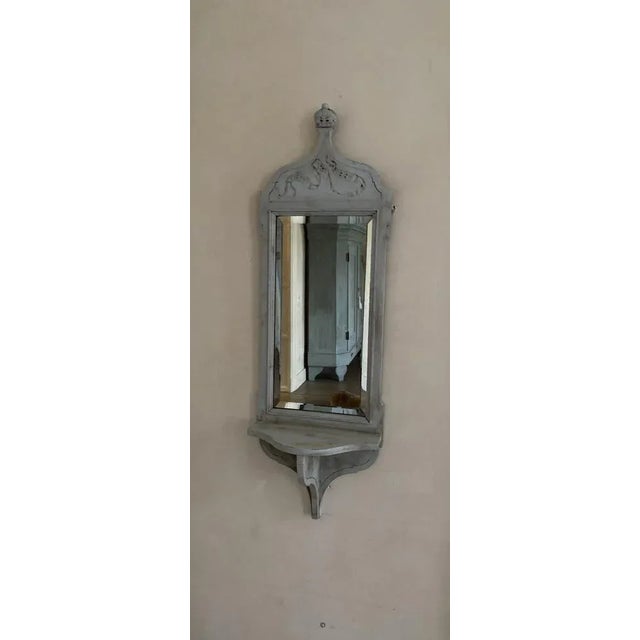 Gray Oak Crown Mirror, 1837 For Sale - Image 8 of 9